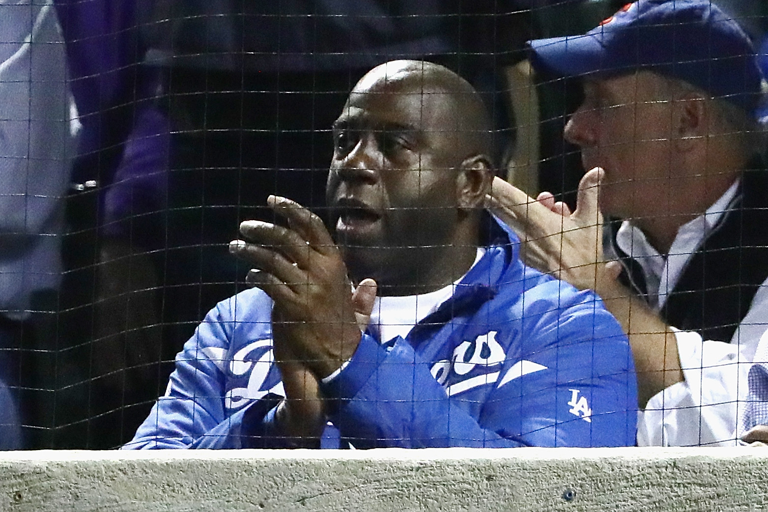 CHICAGO, IL - OCTOBER 15: Earvin 'Magic' Johnson attends game one of the National League Championship Series between the Chicago Cubs and the Los Angeles Dodgers at Wrigley Field on October 15, 2016 in Chicago, Illinois. Jonathan Daniel/Getty Images/AFP
