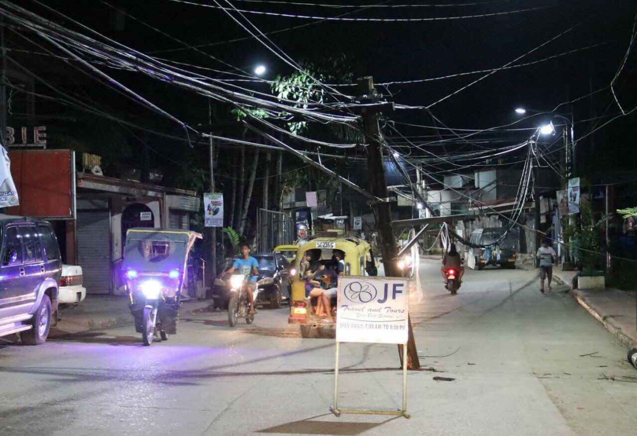 A total blackout was reported at San Francisco and Malimono and partial blackout in Surigao City but as of 8:30 in the evening of February 11, power was completely restored in Surigao City. (Photo courtesy of Presidential Commuications)