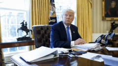 In a wide ranging interview with Reuters, U.S. President Donald Trump says he wants to expand the U.S nuclear arsenal and says the United States has fallen behind in its atomic weapons capacity.(photo grabbed from Reuters video)