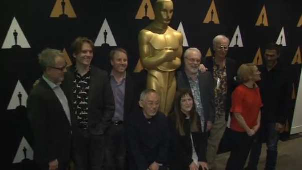 The Oscar nominees in the Best Animated Feature category at the Oscars gathered at AMPAS on Thursday (February 23) where they discussed how and why animation strikes a chord with audiences. (Photo grabbed from Reuters video)