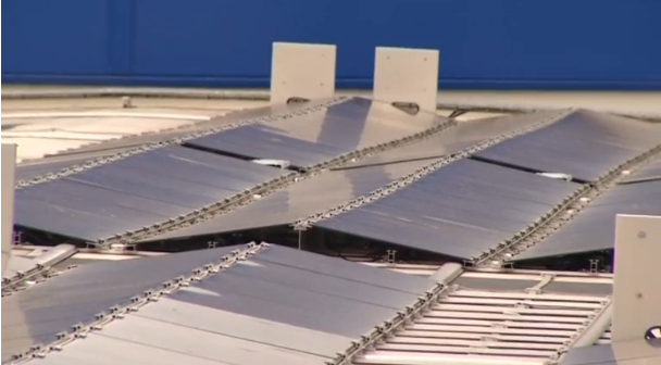 Solar panels that use microtracking technology to almost double the yield achieved by current sun-powered technology have been developed by a start-up offshoot of Switzerland's EPFL. (Photo grabbed from Reuters video)