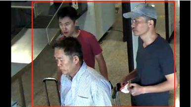 Malaysian police release still photographs of men suspected of being involved in the murder of Kim Jong Nam, the estranged half-brother of North Korea's leader, in Kuala Lumpur. Photo grabbed from Reuters video file. 
