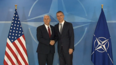 U.S. Vice President Mike Pence says Donald Trump wants NATO to step up defence spending by year-end, adds he supports his decision to dismiss former White House national security adviser Michael Flynn after revelations that he had discussed U.S. sanctions on Russia with the Russian ambassador to the United States before Trump took office(photo grabbed from Reuters video)