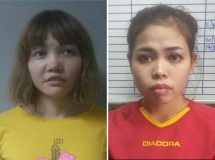 This combination of file handout pictures released by the Royal Malaysian Police in Kuala Lumpur on February 19, 2017 shows suspects Doan Thi Huong of Vietnam (L) and Siti Ashyah of Indonesia (R), who were detained in connection to the February 13 assassination of Kim Jong-Nam, the half brother of North Korean leader Kim Jong-Un. The two women arrested over the nerve agent assassination of Kim Jong Nam are to be charged with his murder, Malaysia said on February 28, as North Korea sent a senior diplomat to retrieve the body from the morgue. / AFP PHOTO / Royal Malaysian Police / Handout / -----EDITORS NOTE --- RESTRICTED TO EDITORIAL USE - MANDATORY CREDIT "AFP PHOTO / Royal Malaysian Police" - NO MARKETING - NO ADVERTISING CAMPAIGNS - DISTRIBUTED AS A SERVICE TO CLIENTS