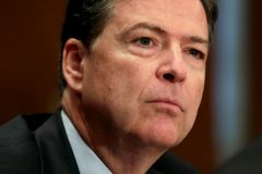 (FILES) This file photo taken on September 27, 2016 shows  FBI Director James Comey testifying during a Senate Committee on Homeland Security and Government Affairs hearingin Washington, DC. Comey considers Trump's accusation that former US President Barack Obama tapped his phones to be false, The New York Times reported March 5, 2017. Comey asked the Justice Department to correct Trump's unsubstantiated claim about his predecessor by publicly rejecting it, the Times said, citing senior US officials. The department has not done so. / AFP PHOTO / YURI GRIPAS