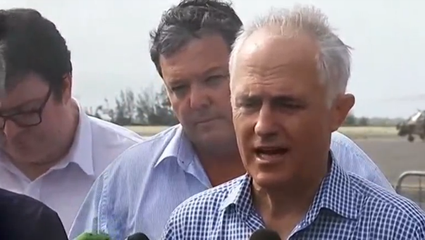 Australian Prime Minister Malcolm Turnbull visits cyclone-ravaged areas in Queensland, as flooding intensifies in the southeast. 