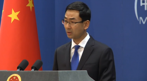 China's Foreign Ministry spokesman, Geng Shuang,  its research ships did pass through seas northeast of Luzon Island last year. China dismisses concerns expressed by the Philippine defense minister over what he believed to be survey missions by Chinese ships deep into the southeast Asian nation's 200 nautical mile exclusive economic zone (EEZ).  (Photo grabbed from Reuters video)