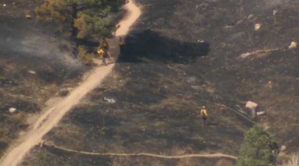 The so-called Sunshine Fire that broke out near the University of Colorado in Boulder and which prompted the evacuation of over 425 homes in the drought-hit region may be man-made, authorities say. (Photo grabbed from Reuters video)