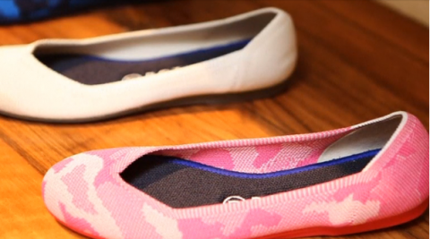 A San Francisco start-up is embracing environmental sustainability and cashing in with a line of woman's shoes made of recycled water bottles.(photo grabbed from Reuters video)