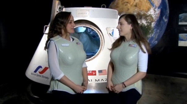 A vest designed to shield astronauts from deadly solar particles may pave the way for deep space exploration, its Israeli developer says. (Photo grabbed from Reuters video)