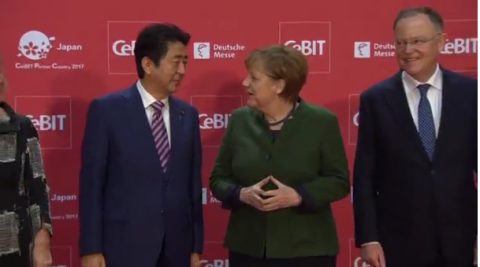 Japan's Prime Minister Shinzo Abe says he wants an economic deal with the European Union as soon as possible.(photo grabbed from Reuters video) 
