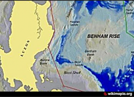The 13-million hectare Benham Rise (courtesy wikimapia)