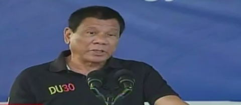 President Rodrigo Duterte speaks on Saturday, March 25, during the groundbreaking ceremony for the P700-million drug rehab center to be built in Malaybalay, Bukidnon with the help of donations from the Chinese people. (Eagle News Service)