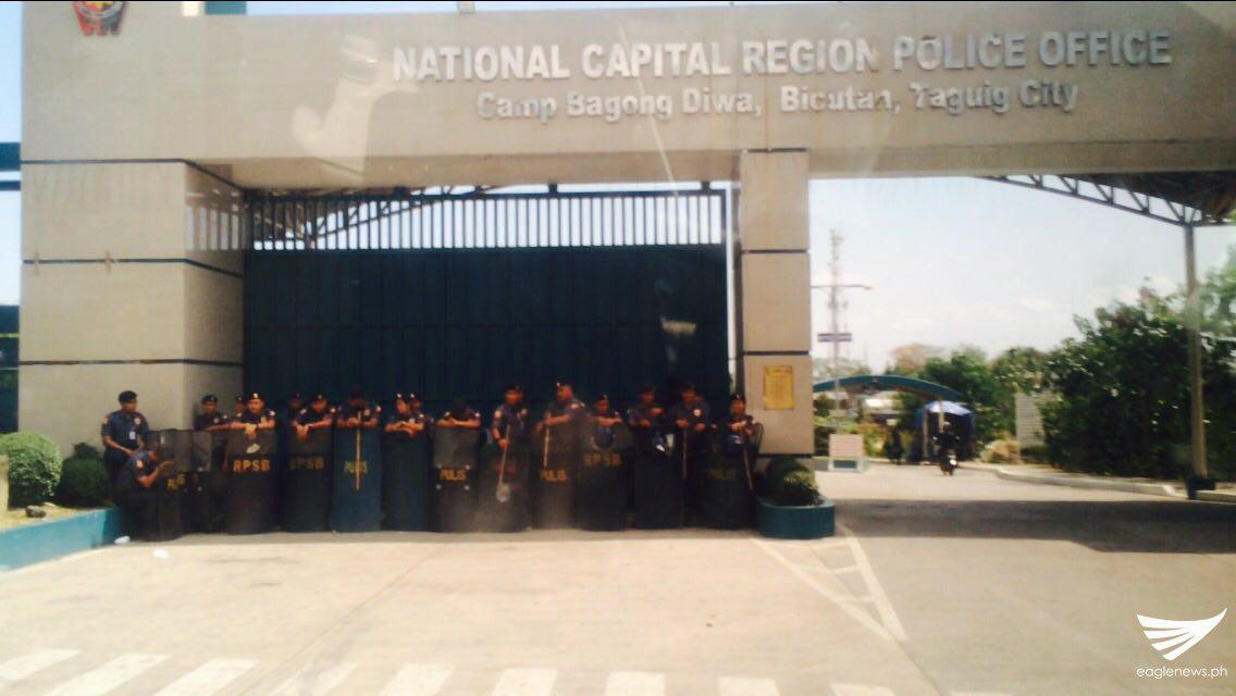 The main entrance of the Camp Bagong Diwa in Taguig City, which the is headquarters of the National Capital Region Police Office. (Photo contributed by Judith Llamera, Eagle News Service)