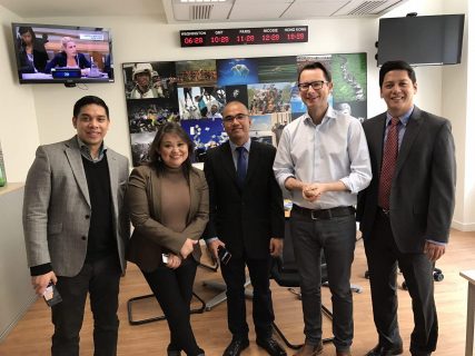 The delegates from Eagle Broadcasting Corporation with Agence France Presse (AFP) Global Editor-in-Chief Phil Chetwynd. (Eagle News Service)