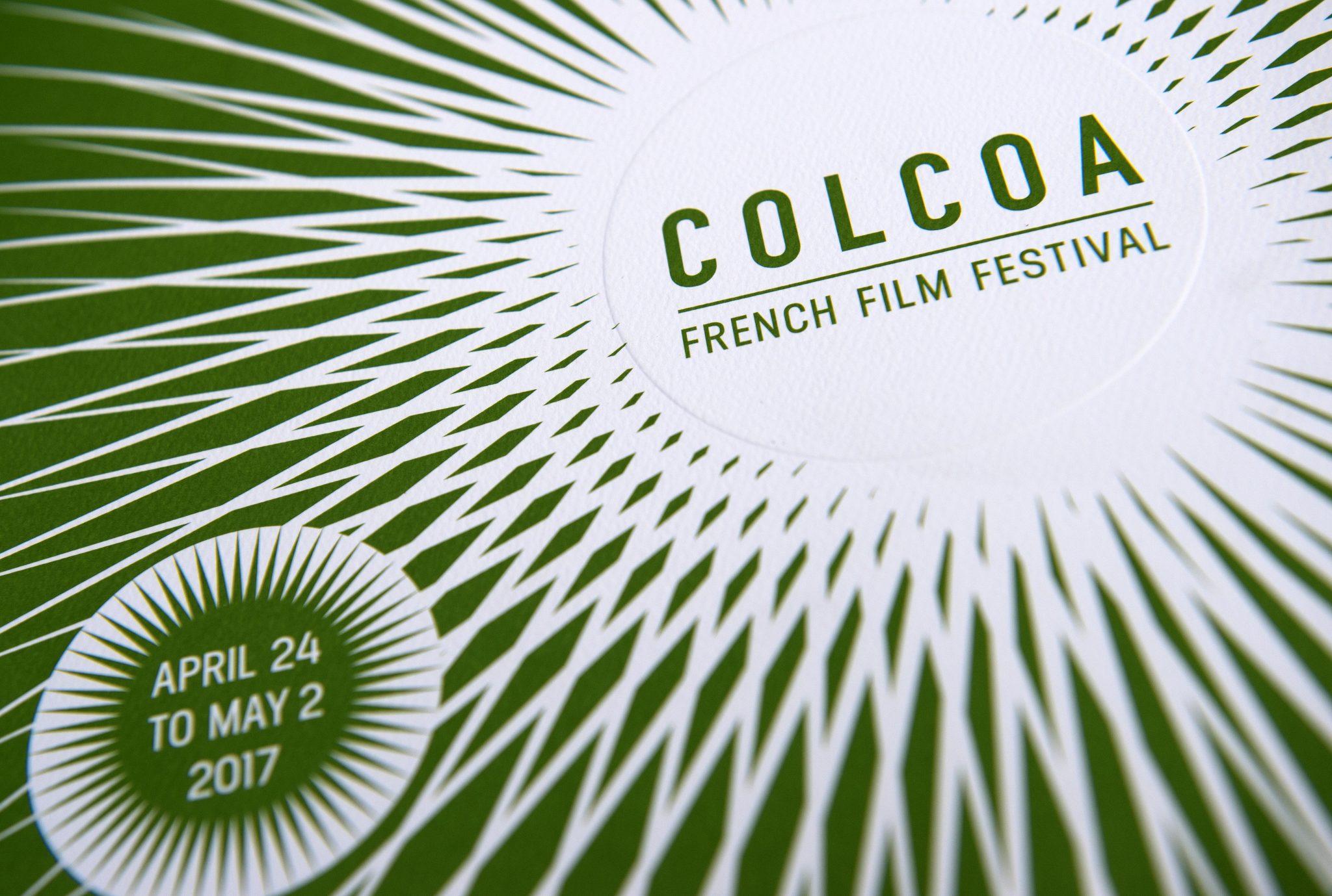 Photo of the program at the announcement of the 21st Edition Program of COLCOA French Film Festival, on April 4, 2017, in Beverly Hills, California. / AFP PHOTO / VALERIE MACON