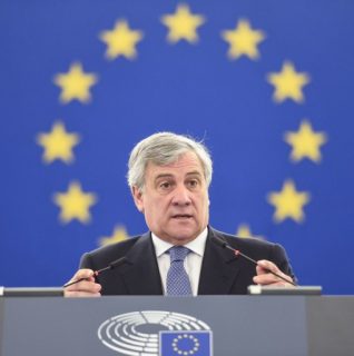 European Parliament's President Antonio Tajani opens the discussion on the Brexit at the European Parliament in Strasbourg, eastern France, on April 5, 2017. The European Parliament will on April 5 lay down its "red lines" for negotiations over a Brexit deal, on which the assembly will have the final say in two years' time. / AFP PHOTO / Sebastien Bozon