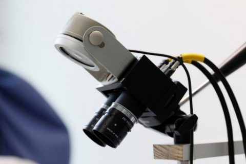 This handout picture taken and released by Federal Polytechnic School of Lausanne, on April 10, 2017 shows two cameras of a system that should allow premature babies kept warm in neonatal incubators to be medically monitored using highly sensitive cameras that track down the newborn's pulse by detecting and analysing its skin colour, which changes ever so slightly every time its heart beats. Swiss researchers said on April 10, 2017 they have developed a wireless camera system to monitor vital signs in premature babies, a move that could replace uncomfortable and highly inaccurate skin sensors. the EPFL polytechnical university in Lausanne and at the Swiss Center for Electronics and Microtechnology, CSEM, in Neuchatel work on a contactless system, said the two schools is a statement. / AFP PHOTO / EPFL / Marc DELACHAUX / RESTRICTED TO EDITORIAL USE - MANDATORY CREDIT "AFP PHOTO / EPFL / Marc DELACHAUX" - NO MARKETING NO ADVERTISING CAMPAIGNS - DISTRIBUTED AS A SERVICE TO CLIENTS