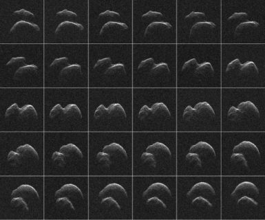 This NASA image obtained April 19, 2017 shows a movie of asteroid 2014 JO25 generated using radar data collected by NASA's Goldstone Solar System Radar in California's Mojave Desert. An asteroid stretching 650 metres (2,000 feet) across is on track to whoosh past Earth on April 19, 2017 at a safe -- but uncomfortably close -- distance, according to astronomers."Although there is no possibility for the asteroid to collide with our planet, this will be a very close approach for an asteroid this size," NASA's Jet Propulsion Laboratory said in a statement.Dubbed 2014-JO25, the asteroid will come within 1.8 million kilometres (1.1 million miles) of Earth, less than five times the distance to the Moon. / AFP PHOTO / NASA/JPL-CALTECH / Handout / RESTRICTED TO EDITORIAL USE - MANDATORY CREDIT AFP PHOTO / NASA/JPL/-CALTECH /GSSR- NO MARKETING - NO ADVERTISING CAMPAIGNS - DISTRIBUTED AS A SERVICE TO CLIENTS