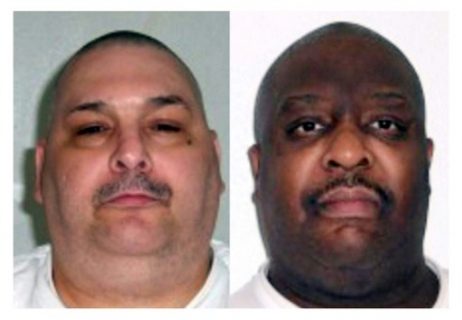 (FILES): These two file pictures obtained from the Arkansas Department of Corrections and created on March 17, 2017 shows death row inmates Jack Harold Jones (L) and Marcel W. Williams (R) who the southern state of Arkansas executed late Monday, April 24, 2017, the first double execution in the United States in 17 years, according to the Arkansas attorney general. Leslie Rutledge said that Jack Jones and Marcel Williams, both sentenced to death in the 1990s, were executed by lethal injection after higher courts rejected their final legal appeals. / AFP PHOTO / Arkansas Department of Correction / HO / RESTRICTED TO EDITORIAL USE - MANDATORY CREDIT "AFP PHOTO / Arkansas Department of Corrections" - NO MARKETING NO ADVERTISING CAMPAIGNS - DISTRIBUTED AS A SERVICE TO CLIENTS