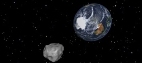 This NASA graphic obtained February 8, 2013 depicts the Earth flyby of asteroid 2012DA14. NASA is closely tracking an asteroid large enough to destroy a city that is set to whiz past Earth on February 15, 2013 in what the US space agency says is the closest flyby ever predicted for such a large object. The 150-feet (45-meter) wide asteroid -- dubbed 2012 DA 14 -- is expected to pass about 17,200 miles (27,000 kilometers) above the Earth at the time of closest approach, about 2:25 pm EST (1925 GMT), NASA said. = RESTRICTED TO EDITORIAL USE - MANDATORY CREDIT " AFP PHOTO / NASA/JPL-Caltech/" - NO MARKETING NO ADVERTISING CAMPAIGNS - DISTRIBUTED AS A SERVICE TO CLIENTS = / AFP PHOTO / NASA / HO