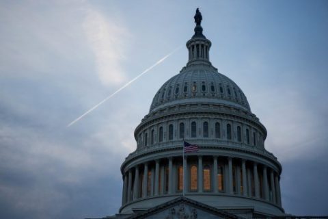WASHINGTON, DC - NOVEMBER 08: The Capitol Building is pictured on November 8, 2016 in Washington, DC. Americans today will choose between Republican presidential candidate Donald Trump and Democratic presidential candidate Hillary Clinton as they go to the polls to vote for the next president of the United States. Zach Gibson/Getty Images/AFP