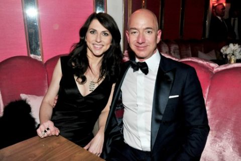 WEST HOLLYWOOD, CA - FEBRUARY 26: (L-R) CEO of Amazon Jeff Bezos and writer MacKenzie Bezos attend the Amazon Studios Oscar Celebration at Delilah on February 26, 2017 in West Hollywood, California. Jerod Harris/Getty Images/AFP