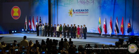 ASEAN leaders on the stage