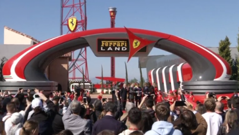 Europe's first Ferrari theme park, inspired by the luxury Italian sports car and car racing teams, opens its gates near Barcelona.(photo grabbed from Reuters video)