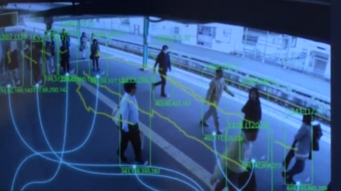 Japan's Hitachi Ltd is developing software equipped with artificial intelligence to enhance security screenings at large-scale venues including shopping malls and sports stadiums.(photo grabbed from Reuters video)