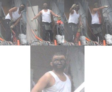 File photos of Jonathan Ledesma. In several pictures, he is brandishing what appears to be a rifle magazine of a large caliber.