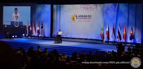 President Duterte speaking at the opening of the 30th ASEAN Summit in Manila