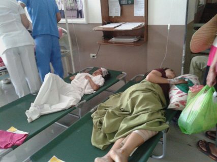 Some of the injured passengers of the Leomarick bus, while being treated at a hospital. Their bus fell into a deep ravine in Bgy. Capintalan, Carranglan, Nueva Ecija. (Eagle News Service)