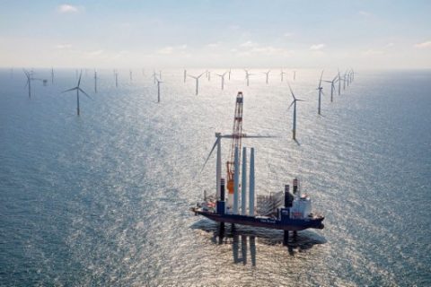 A handout picture taken on May 3, 2017 and released on May 8, 2017 shows wind turbines at the Gemini windpark, an offshore wind farm in the North Sea. Dutch officials on May 8, 2017 opened what is being billed as one of the world's largest offshore wind farms, with 150 turbines spinning in action far out in the North Sea. Over the next 15 years, the Gemini windpark, which lies some 85 kilometres (53 miles) off the northern coast of The Netherlands, will meet the energy needs of about 1.5 million people. / AFP PHOTO / GEMINI WINDPARK / - / RESTRICTED TO EDITORIAL USE - MANDATORY CREDIT "AFP PHOTO / GEMINI WINDPARK" - NO MARKETING NO ADVERTISING CAMPAIGNS - DISTRIBUTED AS A SERVICE TO CLIENTS