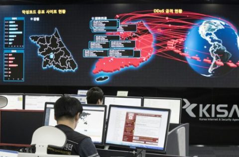 A photo taken on May 15, 2017 shows staff monitoring the spread of ransomware cyber-attacks at the Korea Internet and Security Agency (KISA) in Seoul More cyberattacks could be in the pipeline after the global havoc caused by the Wannacry ransomware, a South Korean cybersecurity expert warned May 16 as fingers pointed at the North. More than 200,000 computers in 150 countries were hit by the ransom cyberattack, described as the largest ever of its kind, over the weekend. / AFP PHOTO / YONHAP / YONHAP / REPUBLIC OF KOREA OUT NO ARCHIVES RESTRICTED TO SUBSCRIPTION USE