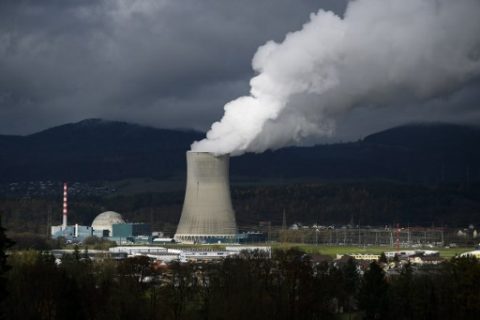 (FILES) This file photo taken on November 11, 2016 shows The Goesgen Nuclear Power Plant near Daeniken, Northern Switzerland. ?Switzerland on May 21, 2017, votes on whether to overhaul its national energy policy, with proposals on phasing out nuclear energy and boosting reliance on renewables, in the latest referendum in the country's direct democracy system. / AFP PHOTO / FABRICE COFFRINI