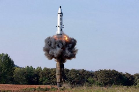 This undated picture released from North Korea's official Korean Central News Agency (KCNA) on May 22, 2017 shows North Korean ground-to-ground medium-to-long range strategic ballistic missile Pukguksong-2 being launched in a test-fire.    North Korea on May 22 declared its medium-range Pukguksong-2 missile ready for deployment after a weekend test, the latest step in its quest to defy UN sanctions and develop a weapon capable of striking US targets. / AFP PHOTO / KCNA VIA KNS / STR / South Korea OUT / REPUBLIC OF KOREA OUT   ---EDITORS NOTE--- RESTRICTED TO EDITORIAL USE - MANDATORY CREDIT "AFP PHOTO/KCNA VIA KNS" - NO MARKETING NO ADVERTISING CAMPAIGNS - DISTRIBUTED AS A SERVICE TO CLIENTS THIS PICTURE WAS MADE AVAILABLE BY A THIRD PARTY. AFP CAN NOT INDEPENDENTLY VERIFY THE AUTHENTICITY, LOCATION, DATE AND CONTENT OF THIS IMAGE. THIS PHOTO IS DISTRIBUTED EXACTLY AS RECEIVED BY AFP.  / The erroneous mention[s] appearing in the metadata of this photo by STR has been modified in AFP systems in the following manner: [correcting source and restrictions]. Please immediately remove the erroneous mention[s] from all your online services and delete it (them) from your servers. If you have been authorized by AFP to distribute it (them) to third parties, please ensure that the same actions are carried out by them. Failure to promptly comply with these instructions will entail liability on your part for any continued or post notification usage. Therefore we thank you very much for all your attention and prompt action. We are sorry for the inconvenience this notification may cause and remain at your disposal for any further information you may require.