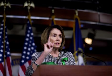 WASHINGTON, DC - MAY 4: House Minority Leader Nancy Pelosi speaks during her weekly press conference on Capitol Hill May 4, 2017 in Washington, DC. Pelosi spoke ahead of the House vot on the the health care bill repeal. Eric Thayer/Getty Images/AFP