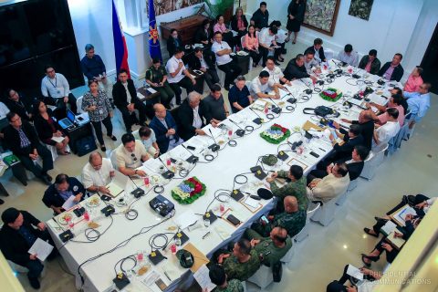 President Rodrigo Duterte presides over a special Cabinet meeting at the Presidential Guest House in Panacan, Davao City on May 25, 2017.  (Photo courtesy Presidential Communications Office)