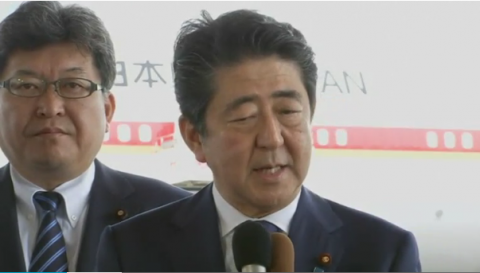 Japanese Prime Minister Shinzo Abe said on Thursday (May 25) that he expected the issue of North Korean missile threat and threat of terrorism of the bombing in Manchester heads the agenda at the Group of Seven leaders' summit in Italy.(photo grabbed from Reuters video)