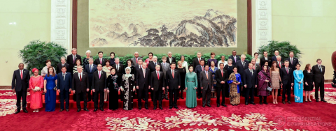 The family photo of the One Belt One Road (OBOR) Forum which was participated in by world leaders, including Chinese President Xi Jinping and Russian President Vladimir Putin. Philippine president Rodrigo Duterte is also in the photo. (Photo courtesy Presidential Communications Office)