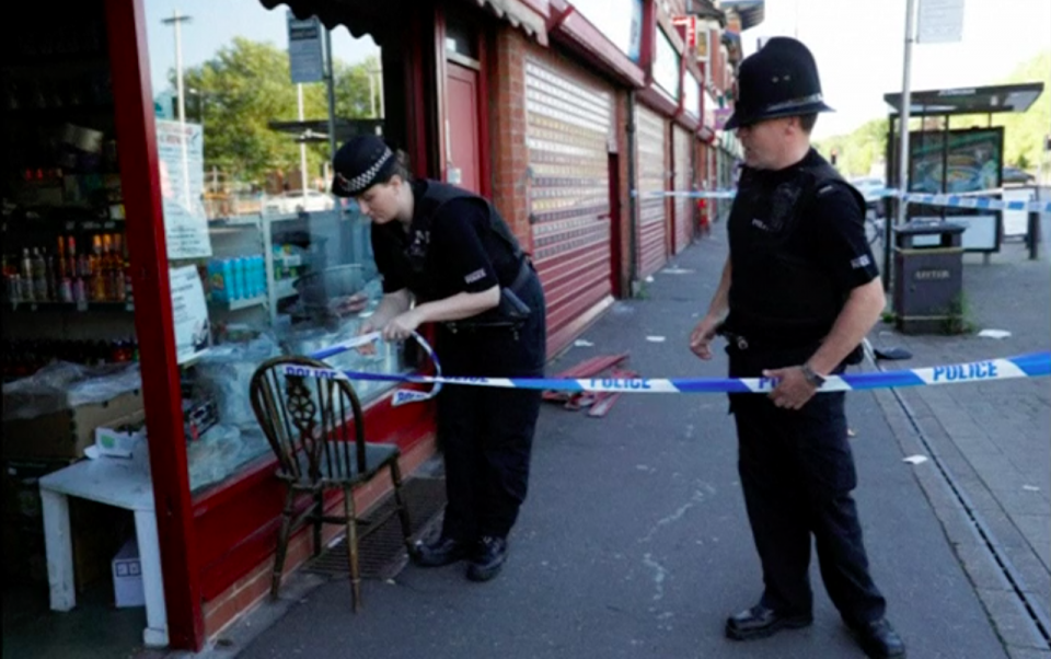 British police arrested a man on Friday (May 26) in the Manchester suburb of Moss Side, the tenth person to be taken into custody in connection with Monday night's attack. Photo grabbed from Reuters video file.