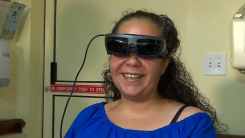 Headset helps the legally blind see nearly 20/20