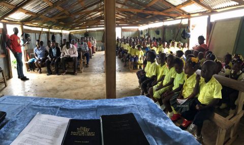 Bringing God's words to the people in Haiti.  (Eagle News Service)