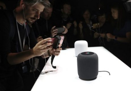 SAN JOSE, CA - JUNE 05: A prototype of Apple's new HomePod is displayed during the 2017 Apple Worldwide Developer Conference (WWDC) at the San Jose Convention Center on June 5, 2017 in San Jose, California. Apple CEO Tim Cook kicked off the five-day WWDC with announcements of a a new operating system, a new iPad Pro and a the HomePod, a music speaker and home assistant. WWDC runs through June 9. Justin Sullivan/Getty Images/AFP