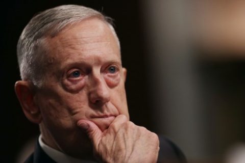 WASHINGTON, DC - JUNE 13: U.S. Defense Secretary James Mattis testifies before the Senate Armed Services Committee during a hearing in the Dirksen Senate Office Building on Capitol Hill June 13, 2017 in Washington, DC. Mattis and other Pentagon leaders testified about the proposed FY2018 National Defense Authorization Budget Request. Chip Somodevilla/Getty Images/AFP