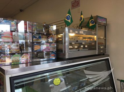Some baked goods and Brazilian delicacies are on display inside this Brazilian shop in Miami, Florida.  (Photo courtesy EBC Florida, Eagle News Service)