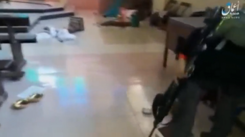 Islamist militants destroying a Catholic Church. A video released on the internet by Islamic State-affiliate Amaq News Agency on Sunday (June 4) purports to show men destroying a Catholic church in a southern Philippine city. (Photo grabbed from Reuters provided video)