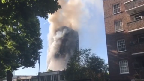 London's fire commissioner has said there have been some fatalities in the massive apartment building fire that erupted in the wee hours Wednesday and around 50 people have been taken to hospitals for treatment.(photo grabbed from Reuters video)