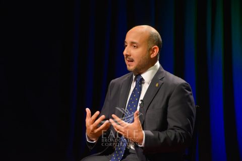 Panama's Minister of Maritime Affairs H. E. Jorge Barakat highlights the importance of Filipino seafarers in the shipping industry in an interview with Eagle News at the Eagle Broadcasting Corporation's studio in Quezon City. (Eagle News Service)